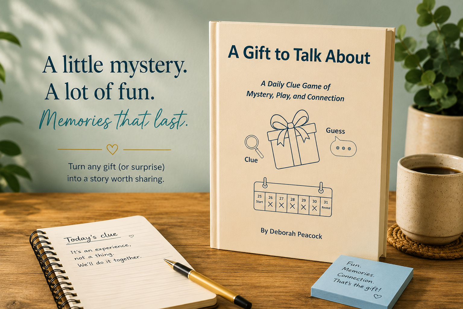 A Gift to Talk About book featuring a family gift guessing game